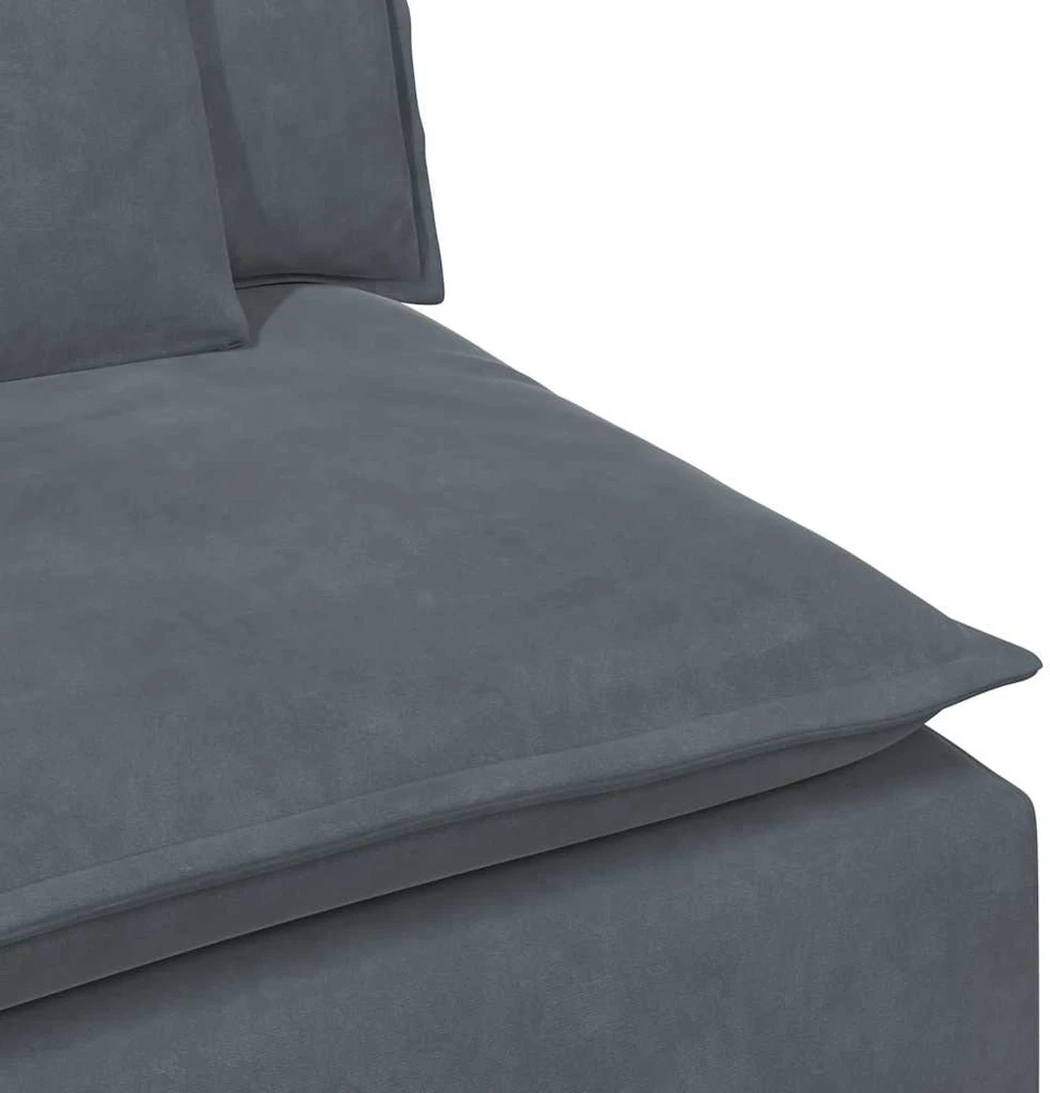 Modulinė sofa su pagalvėlėmis, tamsiai pilka