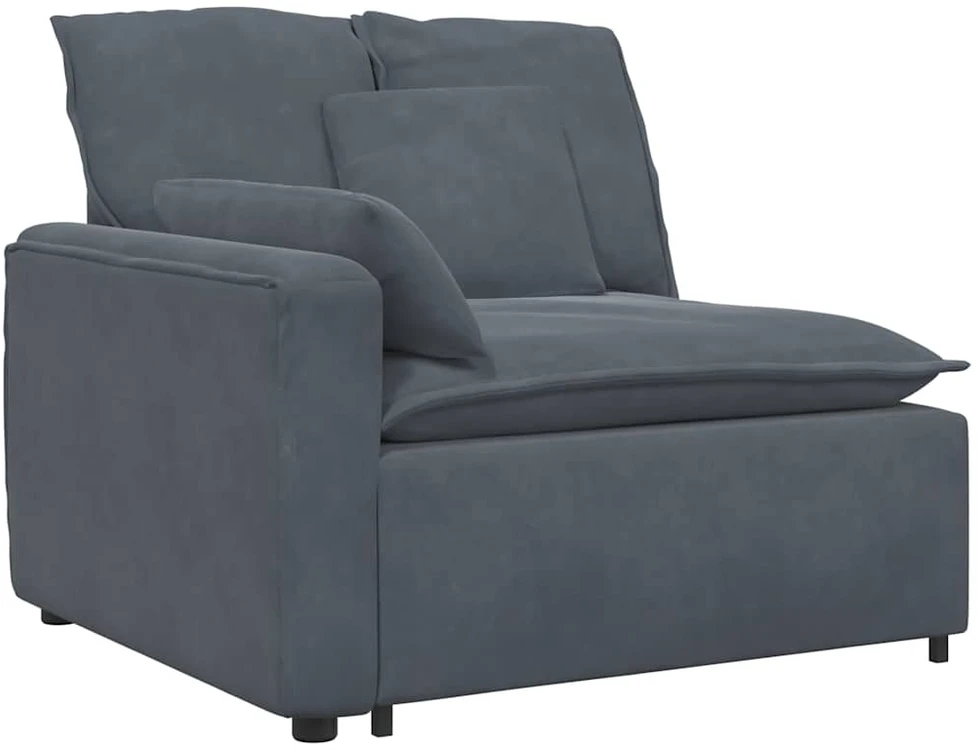 Modulinė sofa su pagalvėlėmis, tamsiai pilka