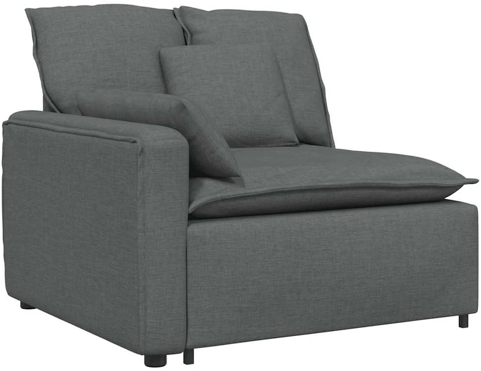 Modulinė sofa su pagalvėlėmis, tamsiai pilka