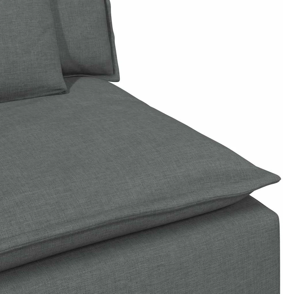 Modulinė sofa su pagalvėlėmis, tamsiai pilka