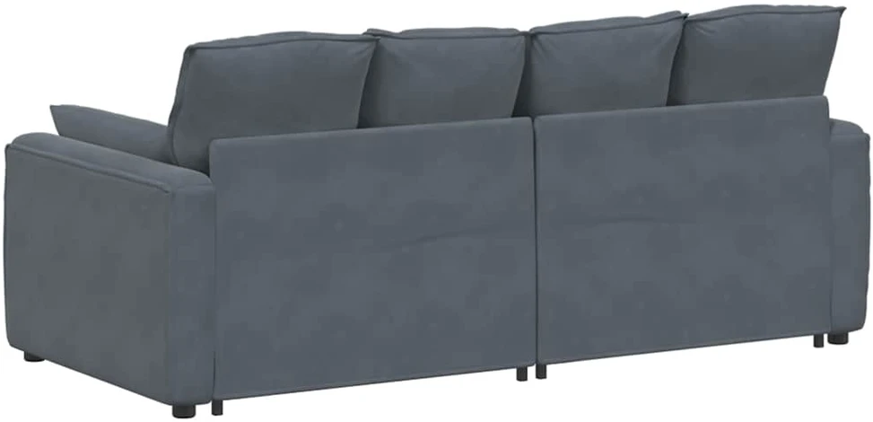 Modulinė sofa su pagalvėlėmis, tamsiai pilka