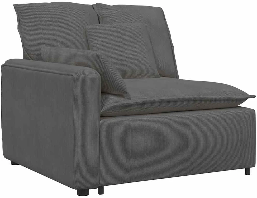 Modulinė sofa su pagalvėlėmis, tamsiai pilka