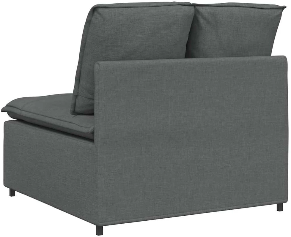 Modulinė sofa su pagalvėlėmis, tamsiai pilka, 100 cm