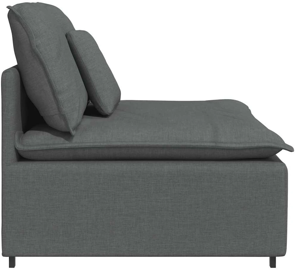 Modulinė sofa su pagalvėlėmis, tamsiai pilka, 100 cm