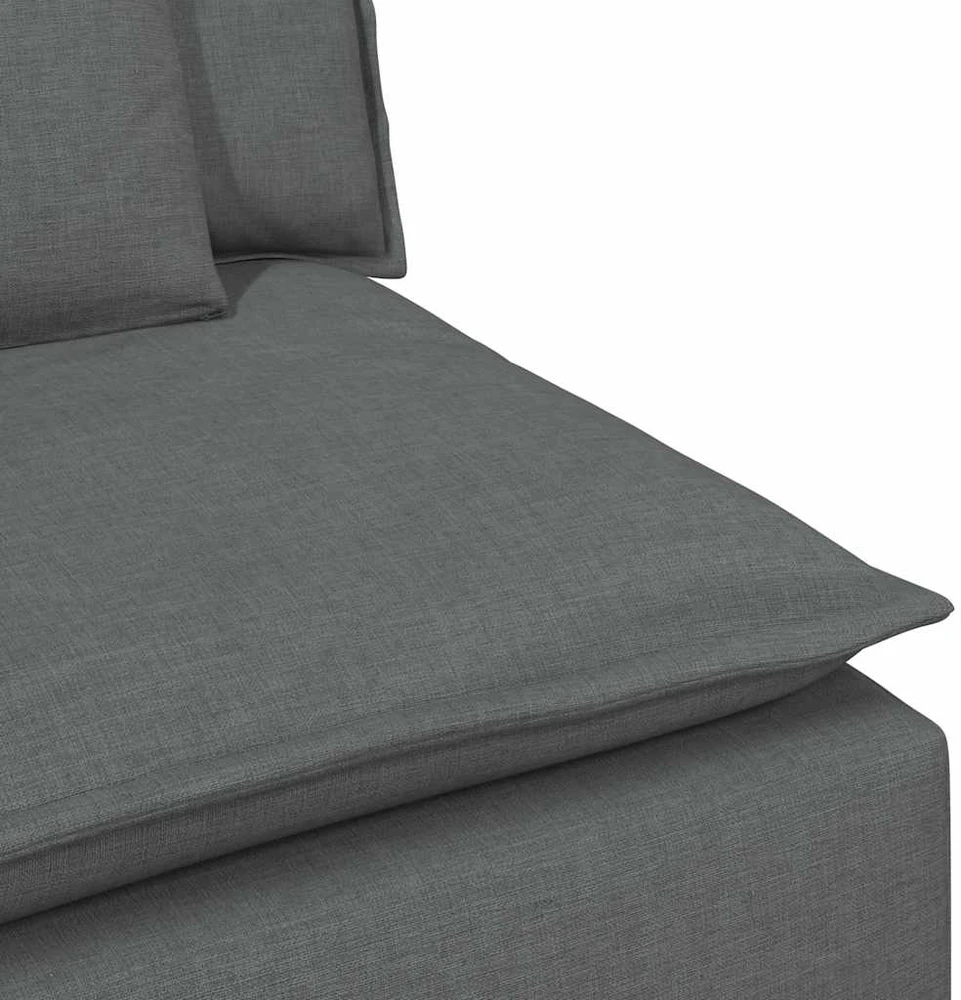 Modulinė sofa su pagalvėlėmis, tamsiai pilka, 100 cm