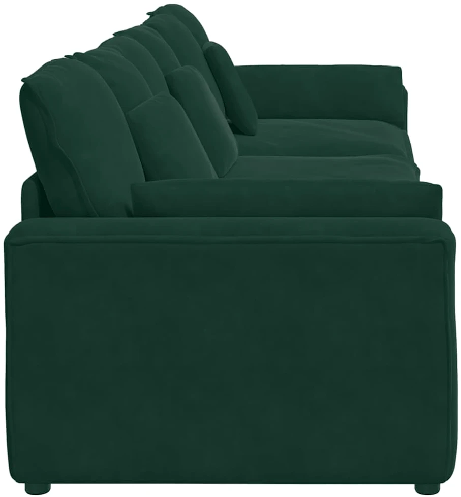 Modulinė sofa su pagalvėlėmis, tamsiai žalia