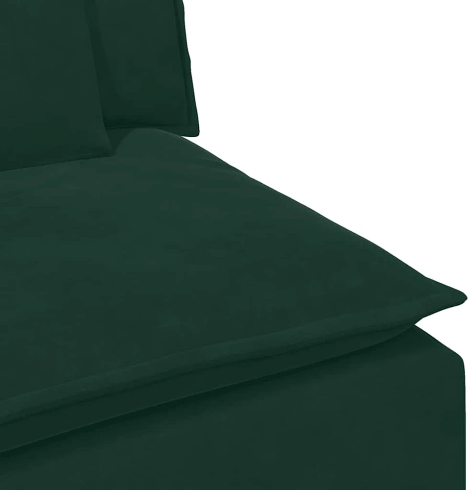Modulinė sofa su pagalvėlėmis, tamsiai žalia