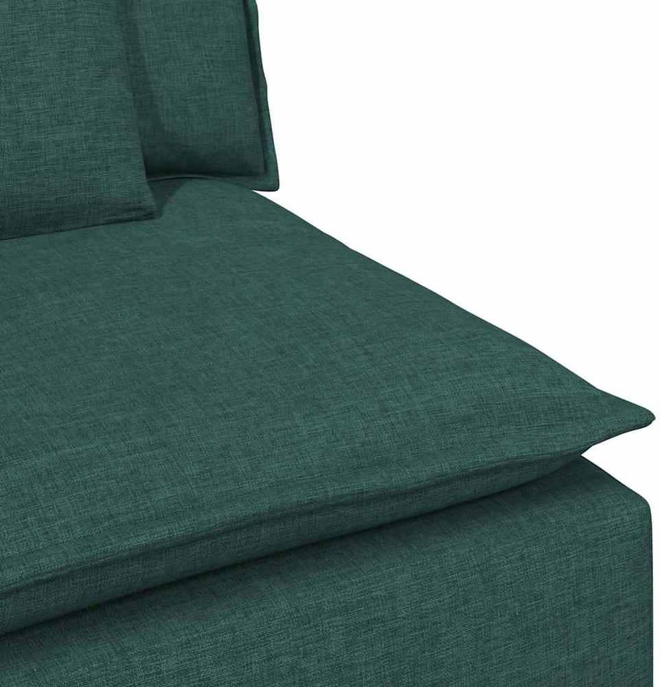 Modulinė sofa su pagalvėlėmis, tamsiai žalia, 100 cm