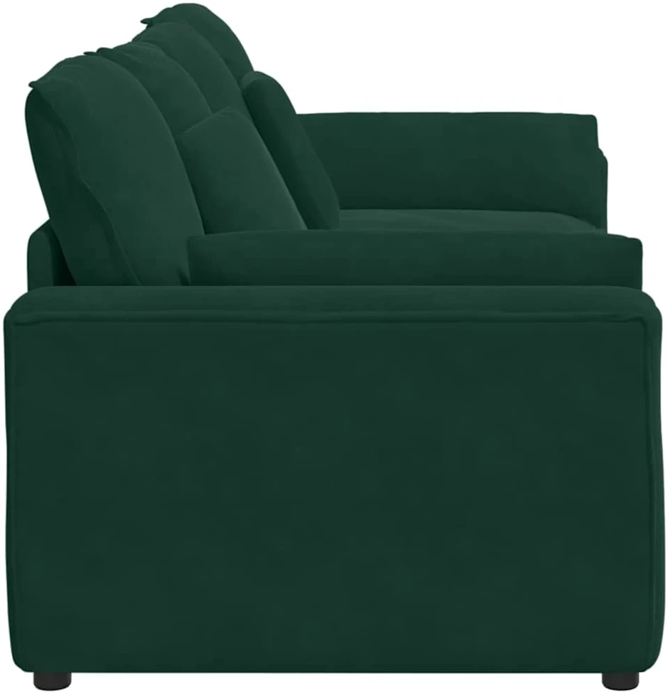 Modulinė sofa su pagalvėlėmis, tamsiai žalia