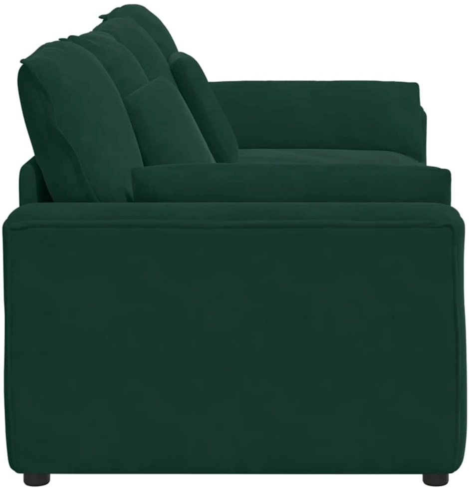Modulinė sofa su pagalvėlėmis, tamsiai žalia
