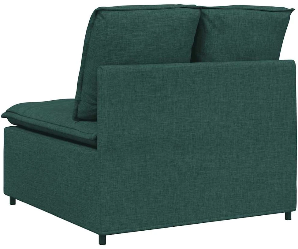 Modulinė sofa su pagalvėlėmis, tamsiai žalia, 100 cm