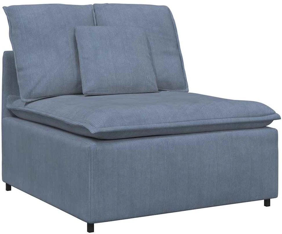 Modulinė sofa su pagalvėlėmis, velvetas, mėlyna
