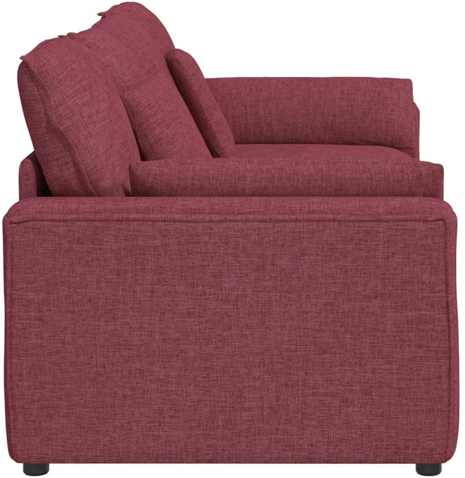 Modulinė sofa su pagalvėlėmis, vyno raudonumo