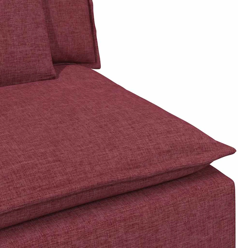 Modulinė sofa su pagalvėlėmis, vyno raudonumo