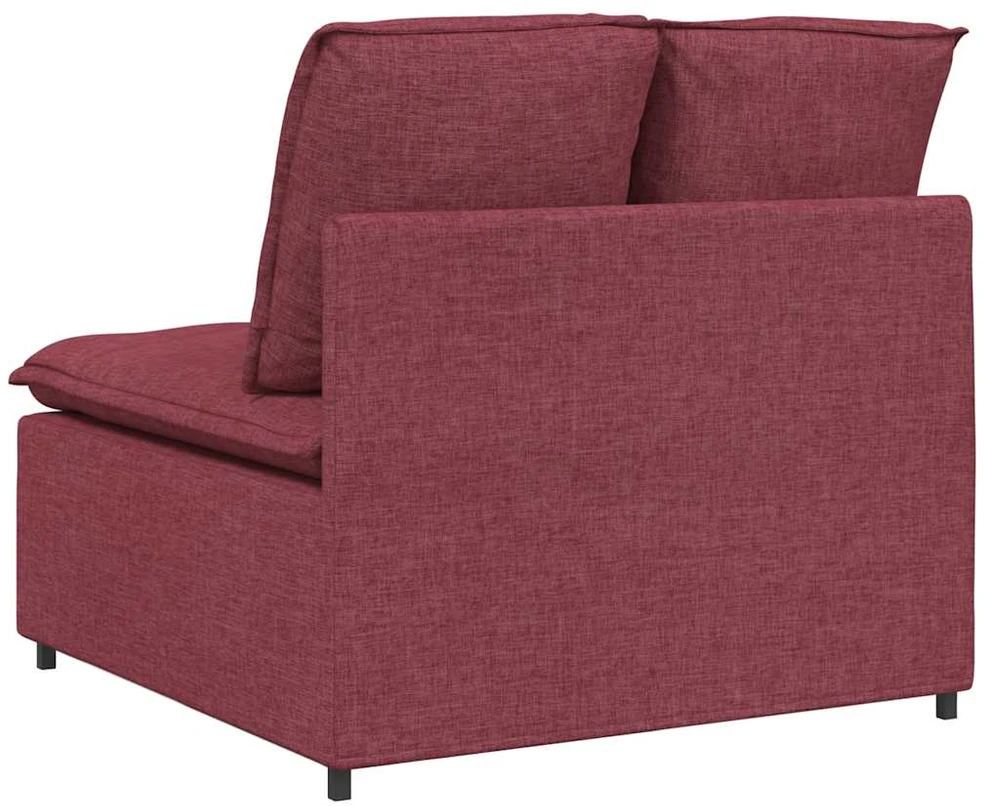 Modulinė sofa su pagalvėlėmis, vyno raudonumo, 100 cm