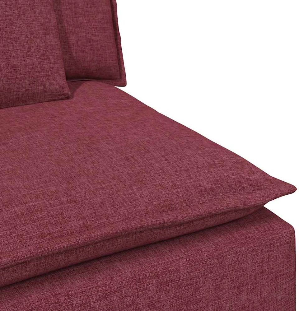 Modulinė sofa su pagalvėlėmis, vyno raudonumo, 100 cm