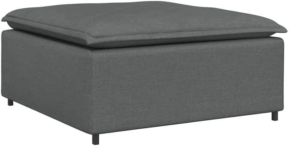 Modulinė sofa su pakoja ir pagalvėlėmis, tamsiai pilka