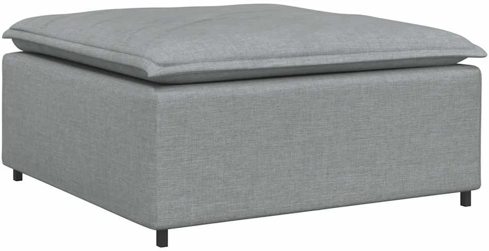Modulinė sofa su pakoja ir pagalvėlėmis, šviesiai pilka