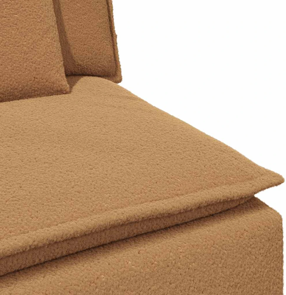 Modulinė sofa su pakoja ir pagalvėlėmis, smėlio spalvos