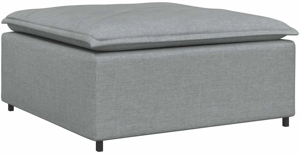 Modulinė sofa su pakoja ir pagalvėlėmis, šviesiai pilka