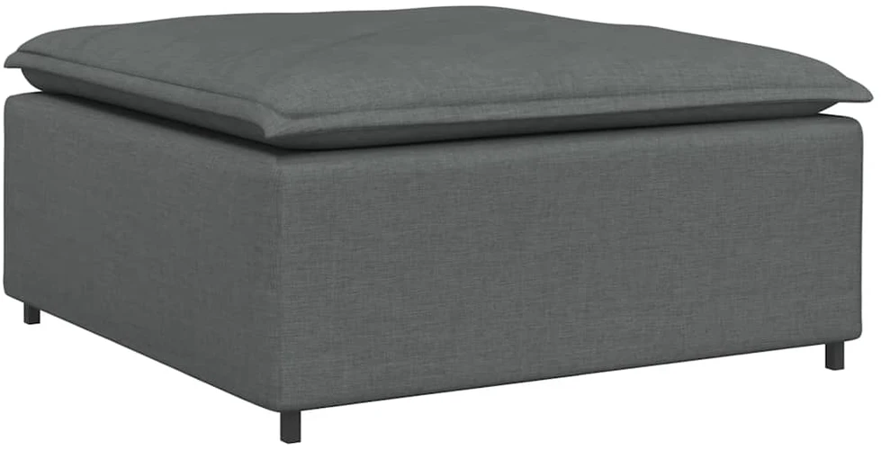 Modulinė sofa su pakoja ir pagalvėlėmis, tamsiai pilka
