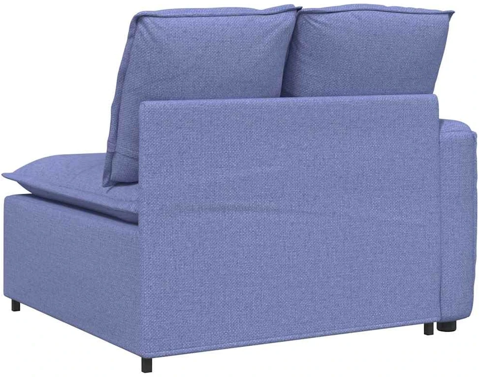 Modulinė sofa su porankiu, džinsinės mėlynos spalvos, 100 cm