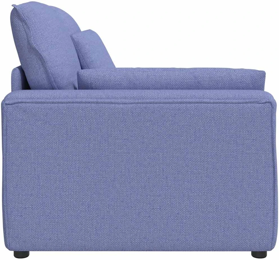 Modulinė sofa su porankiu, džinsinės mėlynos spalvos, 100 cm