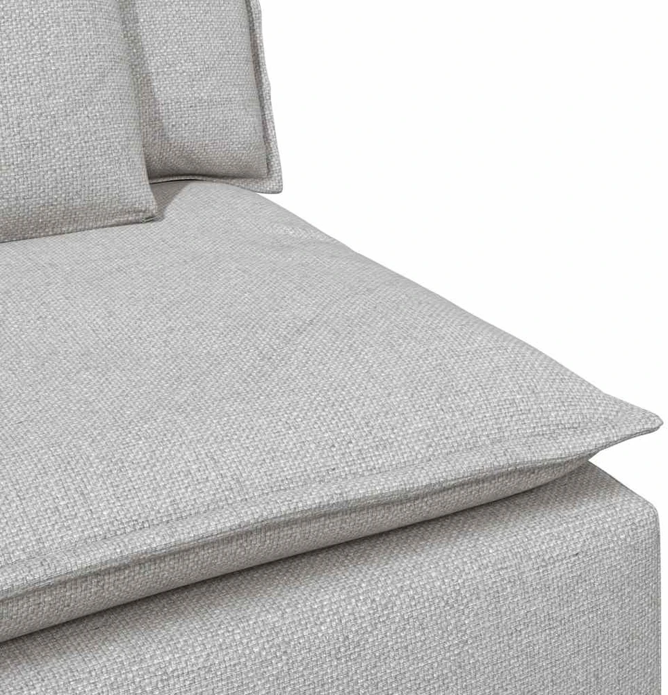 Modulinė sofa su porankiu ir pagalvėlėmis, pilka, 100 cm