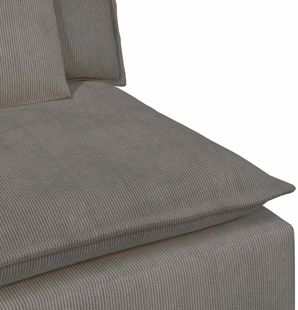 Modulinė sofa su porankiu ir pagalvėlėmis, šviesiai pilka, 100 cm