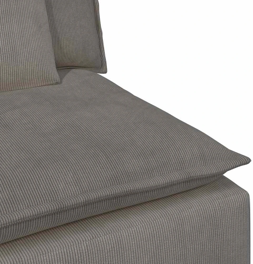 Modulinė sofa su porankiu ir pagalvėlėmis, šviesiai pilka, 100 cm