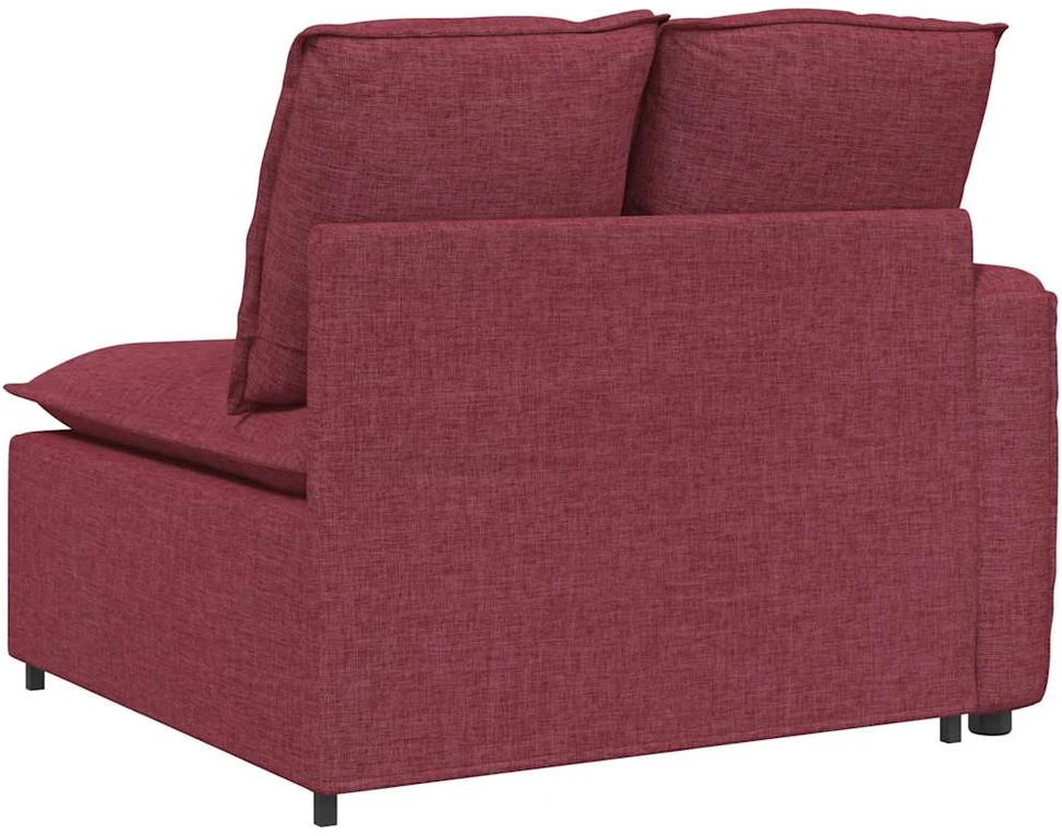 Modulinė sofa su porankiu, vyno raudonos spalvos, 100 cm