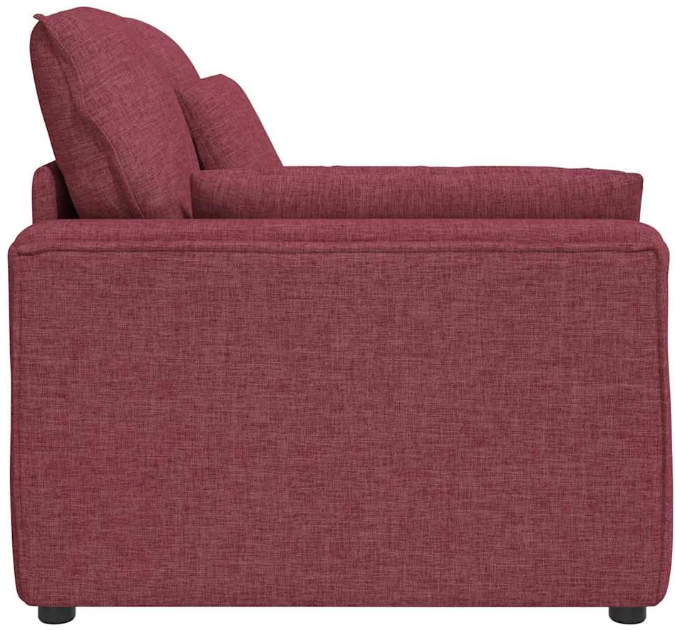 Modulinė sofa su porankiu, vyno raudonos spalvos, 100 cm