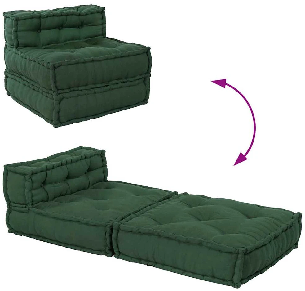 Modulinė sofa, žalia, 70x70x54 cm, audinys
