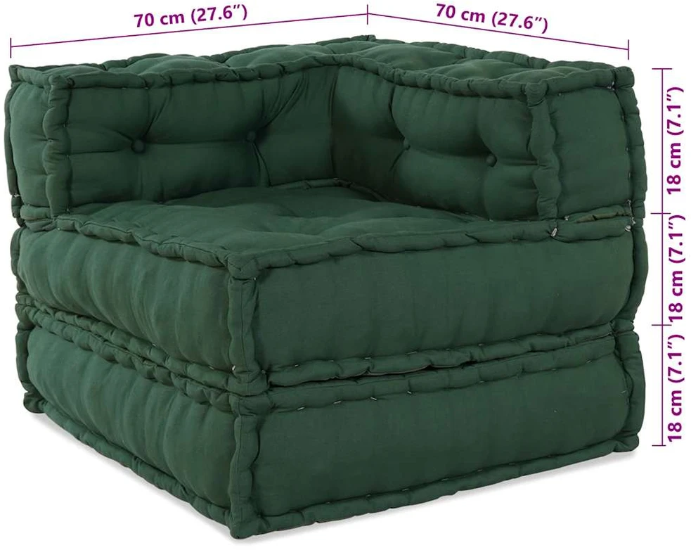 Modulinė sofa, žalia, 70x70x54 cm, audinys