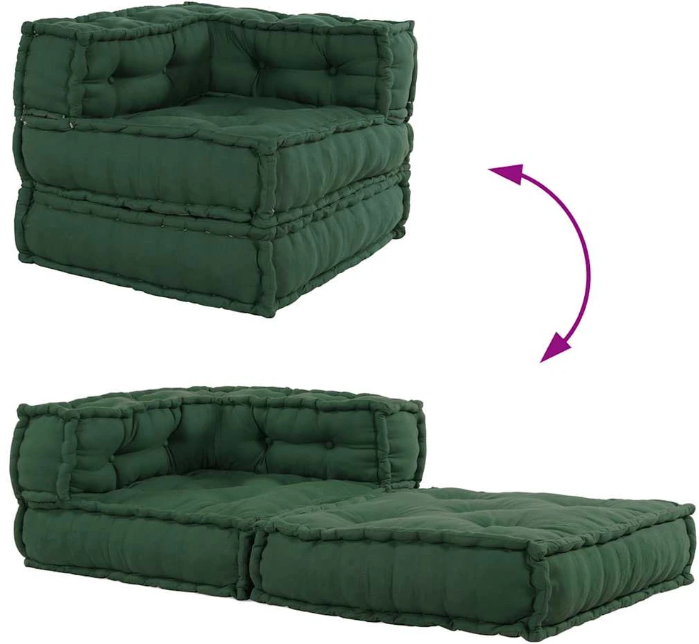 Modulinė sofa, žalia, 70x70x54 cm, audinys