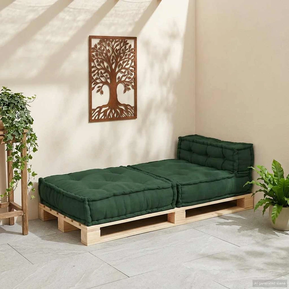 Modulinė sofa, žalia, 70x70x54 cm, audinys