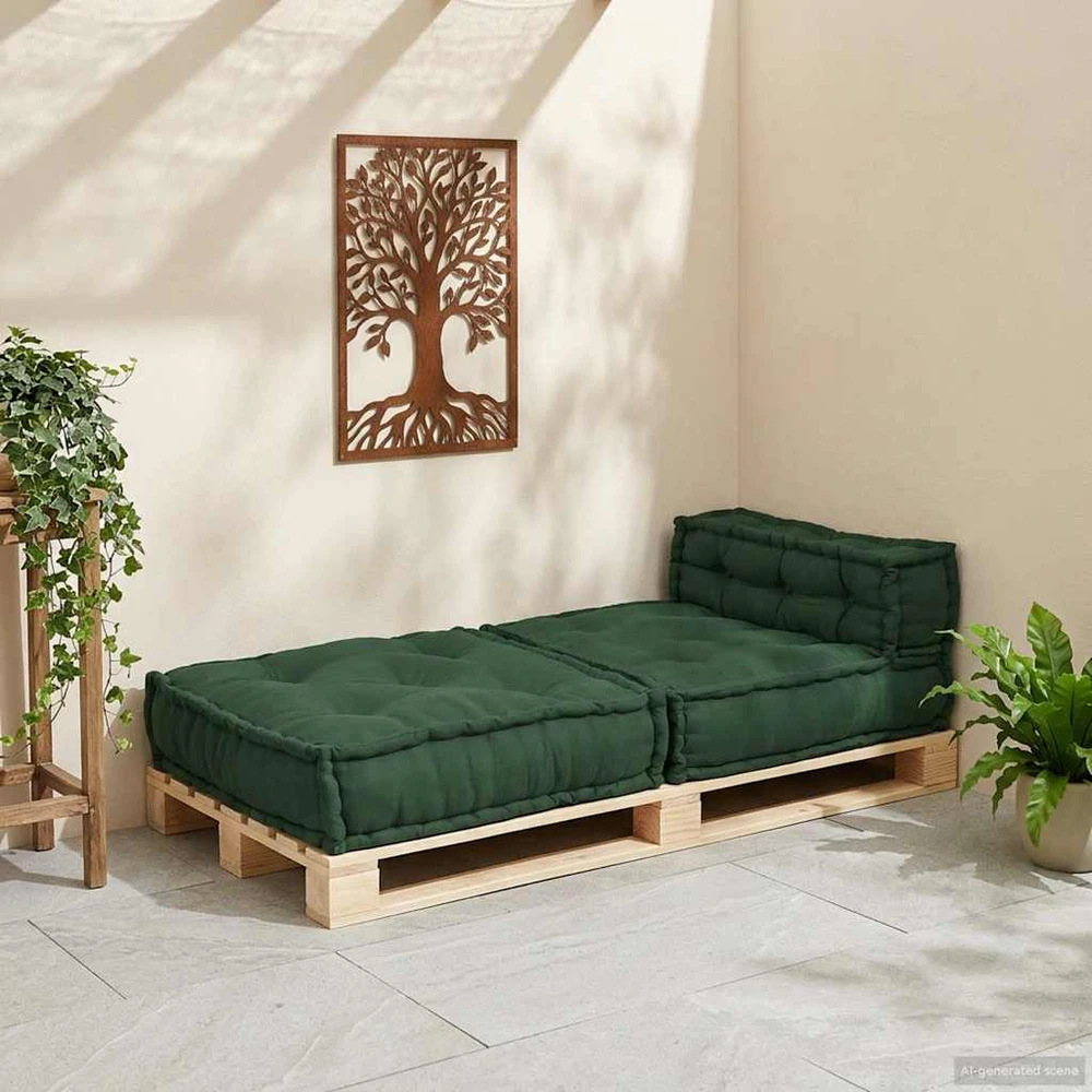Modulinė sofa, žalia, 70x70x54 cm, audinys
