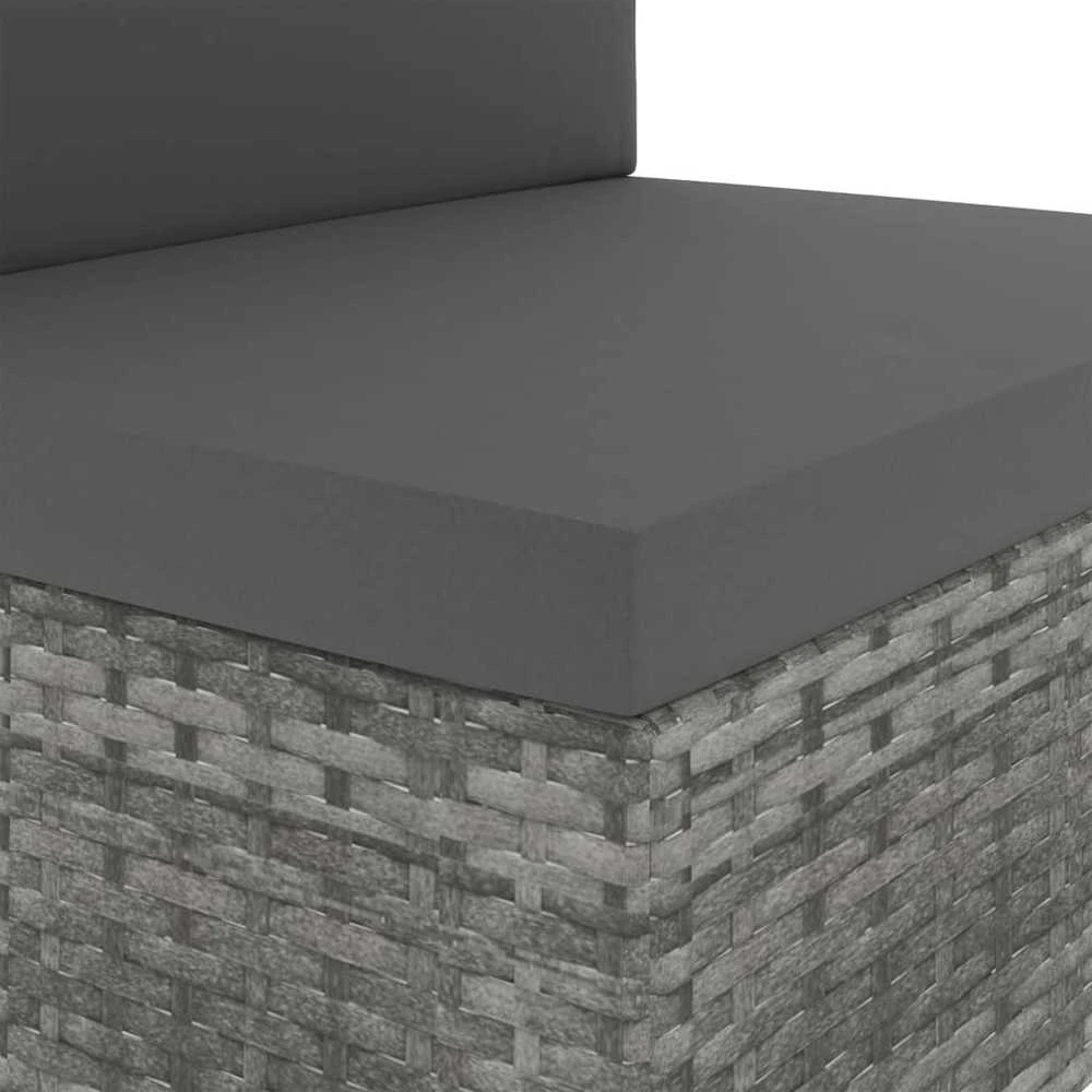 Modulinė trivietė sofa, pilkos spalvos, poliratanas