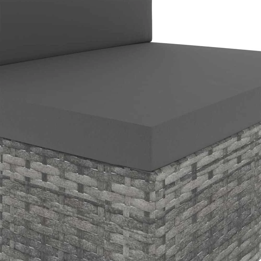Modulinė trivietė sofa, pilkos spalvos, poliratanas
