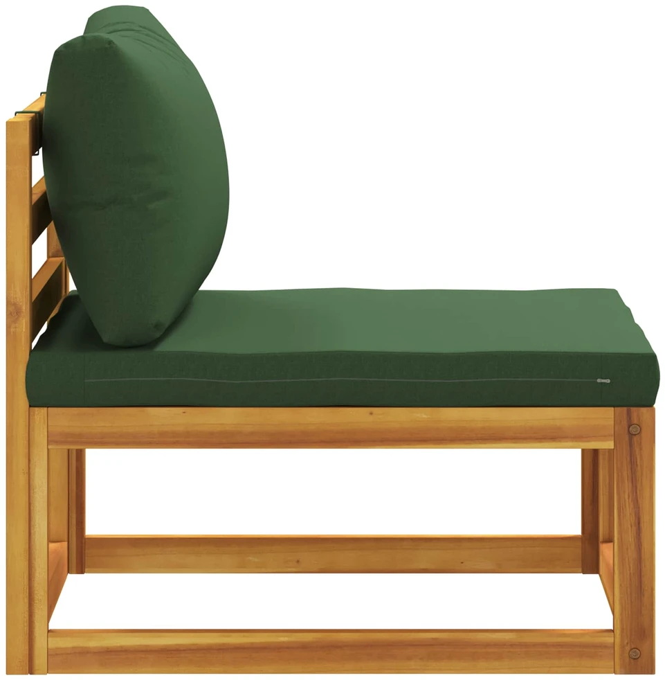 Modulinė vidurinė sofa su pagalvėlėmis Kietos akacijos mediena