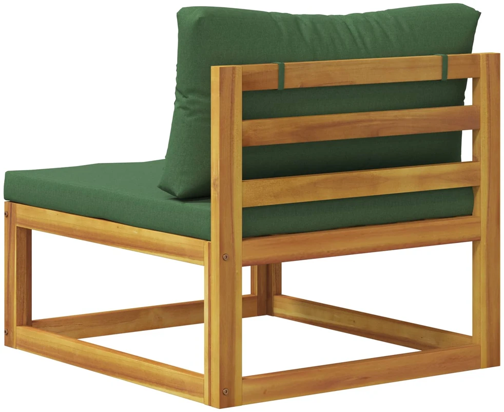 Modulinė vidurinė sofa su pagalvėlėmis Kietos akacijos mediena
