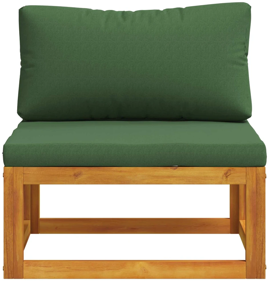 Modulinė vidurinė sofa su pagalvėlėmis Kietos akacijos mediena