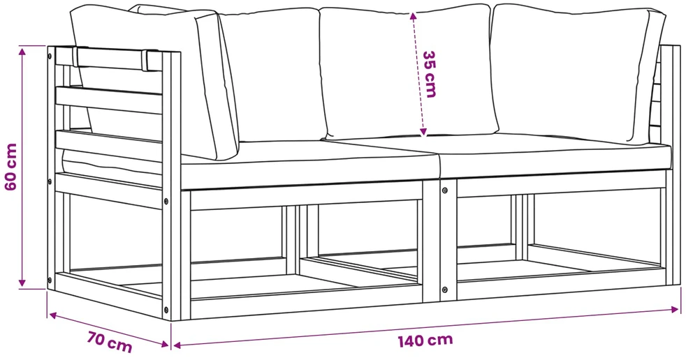 Modulinės kampinės sofos su pagalvėmis, 2vnt., tamsiai pilkos