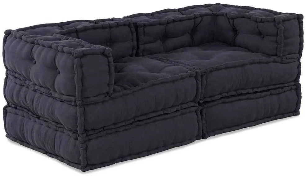 Modulinė sofa 2 vnt. Audinys Antracito 140 x 70 x 56 cm