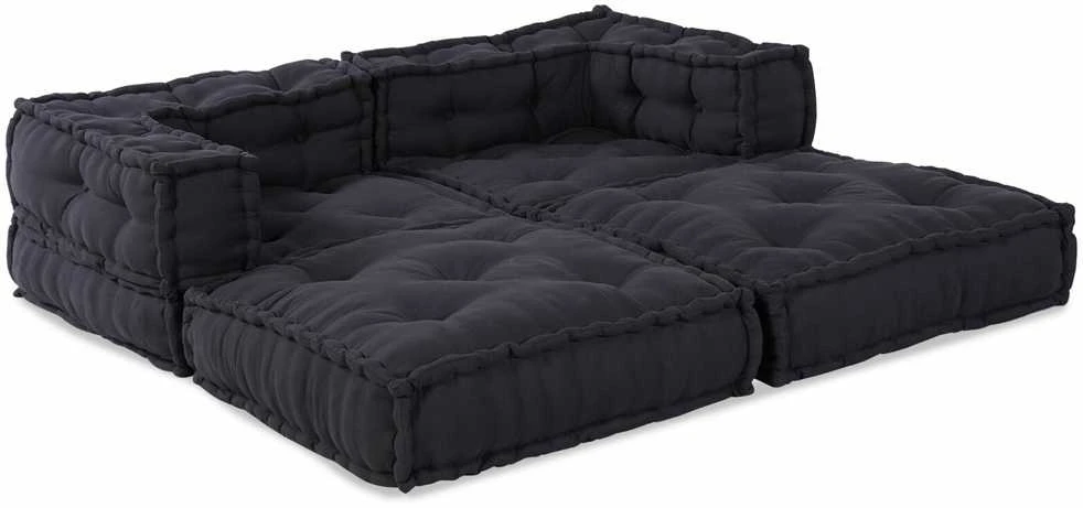 Modulinė sofa 2 vnt. Audinys Antracito 140 x 70 x 56 cm