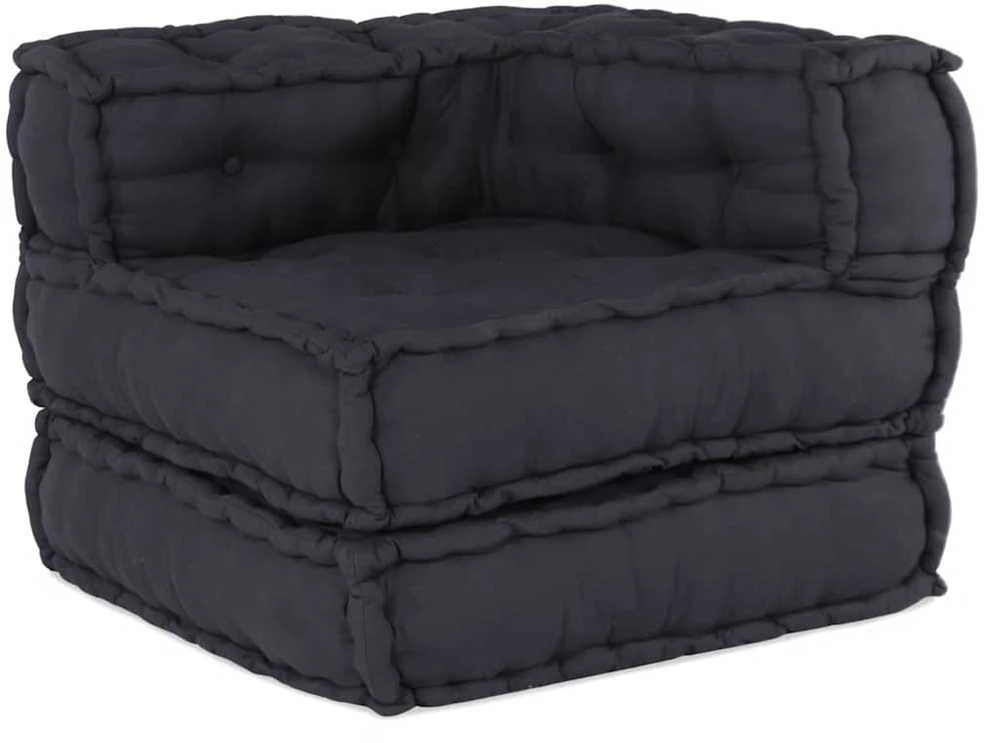 Modulinė sofa 2 vnt. Audinys Antracito 140 x 70 x 56 cm