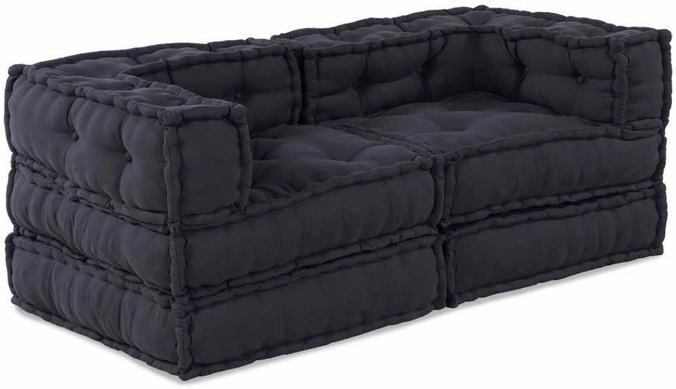 Modulinė sofa 2 vnt. Audinys Antracito 140 x 70 x 56 cm