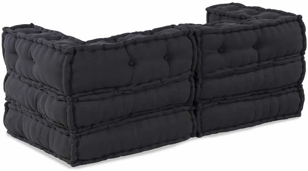 Modulinė sofa 2 vnt. Audinys Antracito 140 x 70 x 56 cm