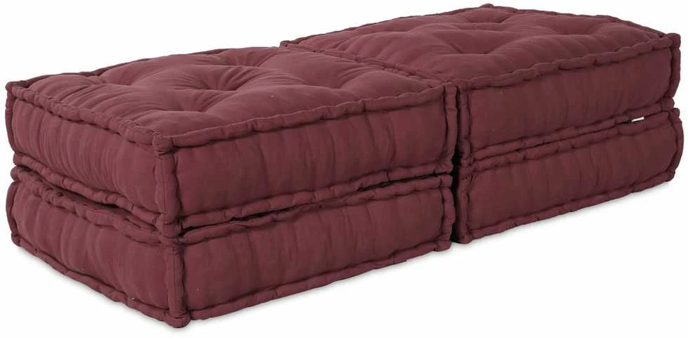 Modulinė sofa 2 vnt. Audinys Raudonmedis 140 x 70 x 36 cm