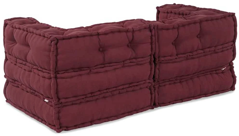 Modulinė sofa 2 vnt. Audinys Raudonmedis 140 x 70 x 56 cm